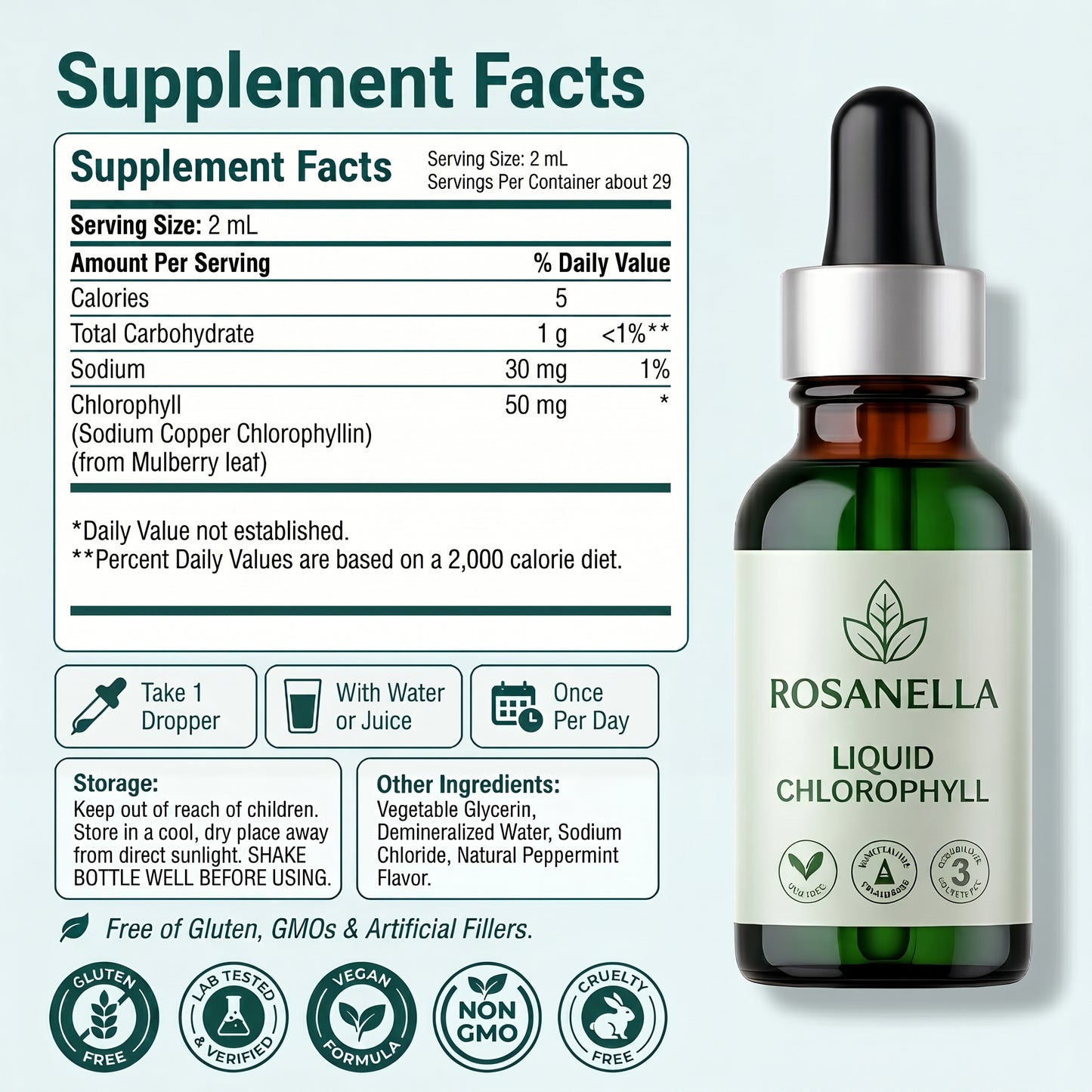 Rosanella - Chlorophyll Liquid Drops